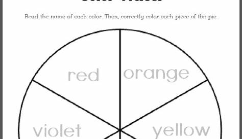 worksheet for primary colors