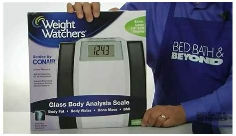 Weight Watchers Glass Body Analysis Scale at Bed Bath & Beyond - YouTube