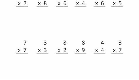 multiplication worksheet printable