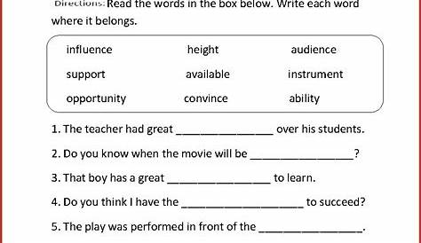 transition words practice worksheets