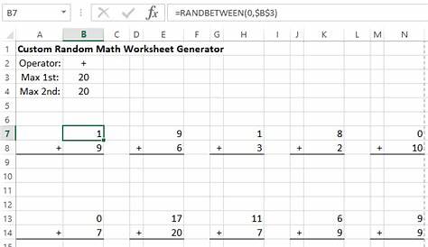 math worksheet generator