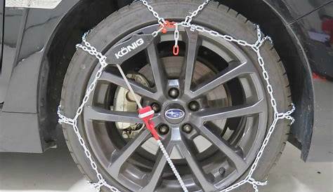 2019 Toyota Camry Konig Tire Chains - Diamond Pattern - Square Link