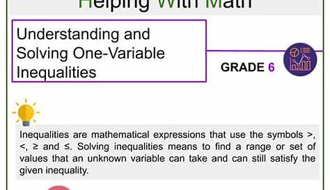 solving inequalities worksheets with answers
