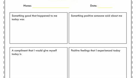 15 Positive Thinking Worksheets Printable - Free PDF at worksheeto.com