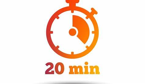 Timer sign icon 20 minutes stopwatch symbol Vector Image