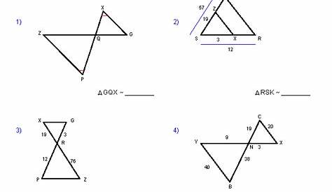 similar triangles worksheets answer key