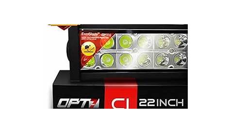 Amazon.com: OPT7 C1 22" Off-Road LED Light Bar w/ Wire Harness and Switch - 120w Spot Flood