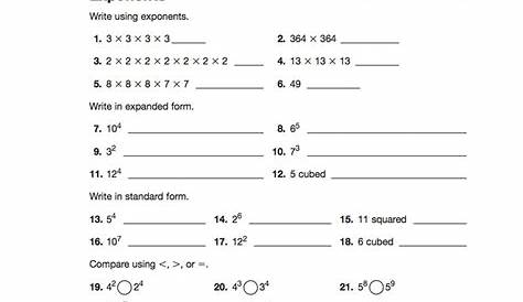 Exponents - TeacherVision