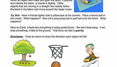 gravity worksheet for 2nd grade
