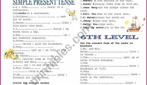 Tenses Worksheet For Class 5 With Answers Uncategorized : Resume Examples