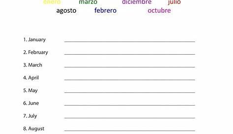 free spanish worksheets pdf