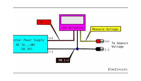 Diy digital voltmeter panel meter 0-50V - ElecCircuit.com