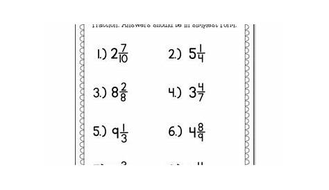 Mixed Numbers to Improper Fractions Worksheet by Teacher Gameroom