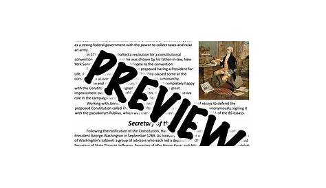 Alexander Hamilton Worksheet by Middle School History and Geography
