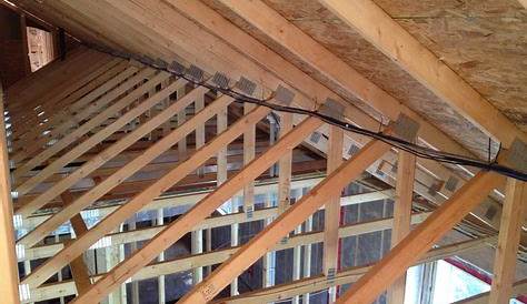 Cables installed securely in the attic away from electrical wiring