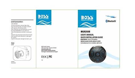 boss audio systems mc750b owner manual
