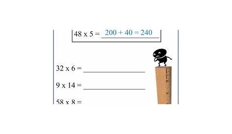 multiplying with partial products worksheets