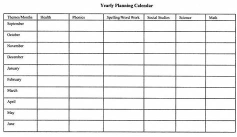 yearly plan template for teachers pdf