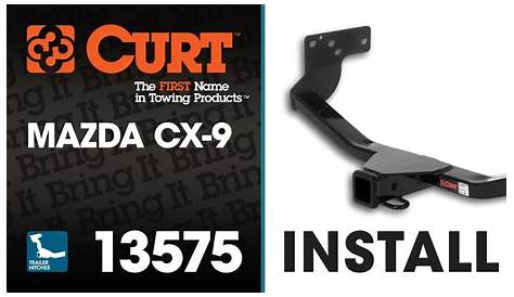 Trailer Hitch Install: CURT 13575 on a Mazda CX-9 - YouTube