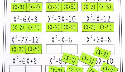 factoring polynomials grade 10 worksheet