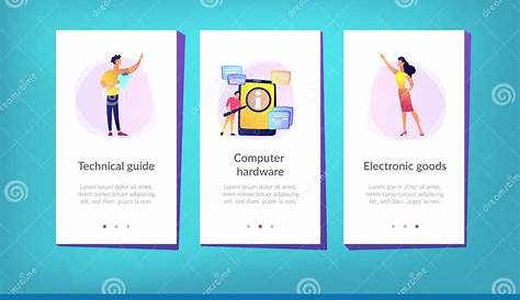 User Guide App Interface Template. Stock Vector - Illustration of info