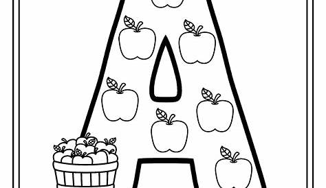 Letter A is for Apple - Trace and Color Printable FREE | Alphabet