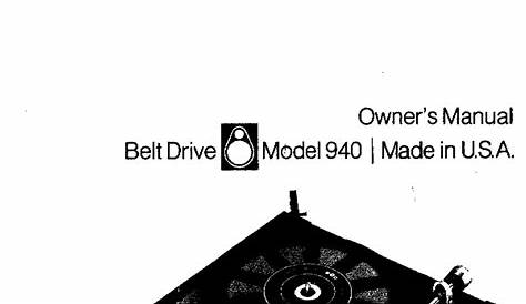 bic 940 owners manual
