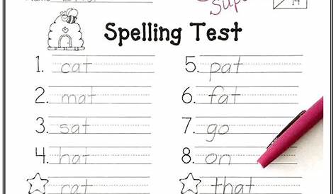 spelling kindergarten worksheets