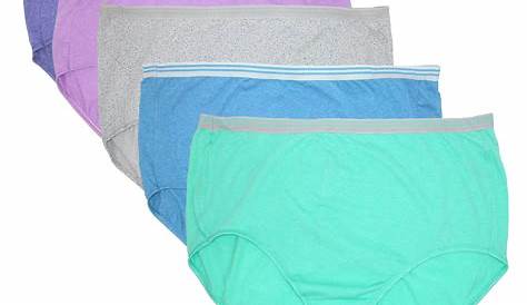 Fruit of the Loom Women's Plus Size Heathered Briefs Underwear (5 Pair