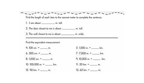 Grade Converting Metric Units Worksheet With Answers - kidsworksheetfun