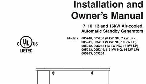 GUARDIAN 005240 INSTALLATION AND OWNER'S MANUAL Pdf Download | ManualsLib