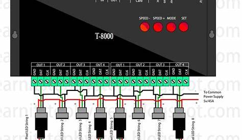 T-8000 T-8000AC T-8000C T-8000A-TTL Pixel LED Tutorial - Learn It Step