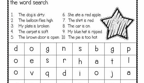 grade 2 noun search worksheet