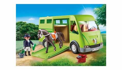 playmobil 6928 cavalier avec van et cheval