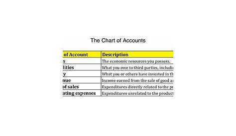 what is chart of account