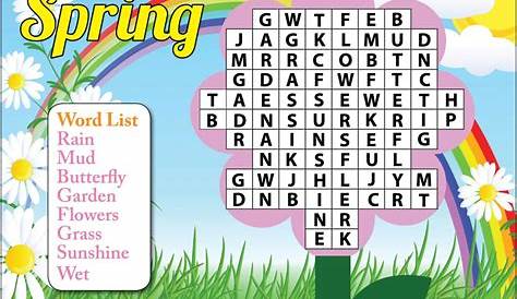 spring word search free printable
