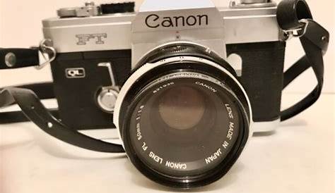 Vintage Canon FT QL 35mm SLR Camera with 50mm Lens F/1.8 Made In Japan