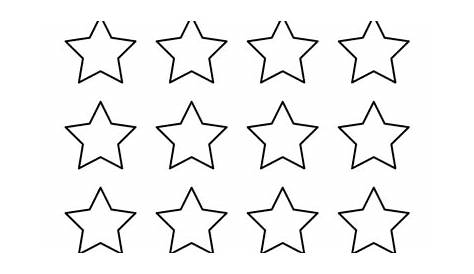 Free Printable Star Templates & Outlines - Small to Large Sizes, 1 inch