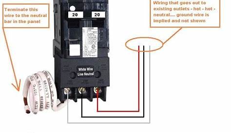 gfci circuit breaker wiring schematic