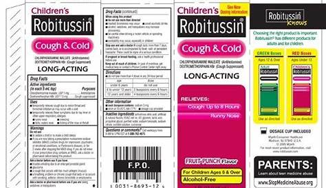 CHILDRENS ROBITUSSIN COUGH AND COLD LONG-ACTING (liquid) Richmond Division of Wyeth