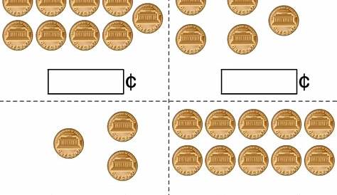 money worksheet pennies