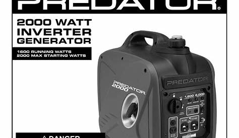 predator generator manual