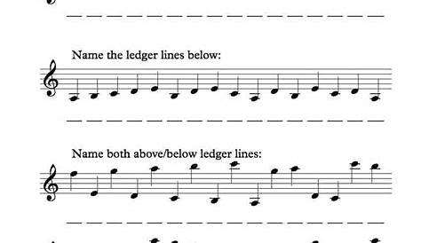 Treble Clef Notes Worksheet | TUTORE.ORG - Master of Documents