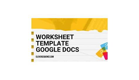 google docs worksheet template