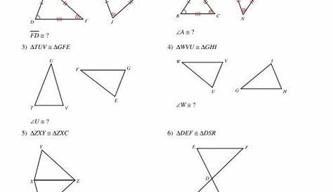 triangle congruence worksheets with answer key
