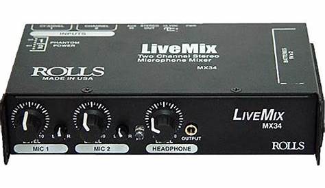 Rolls MX34b LiveMix - 2-Channel Battery-Powered Microphone MX34B