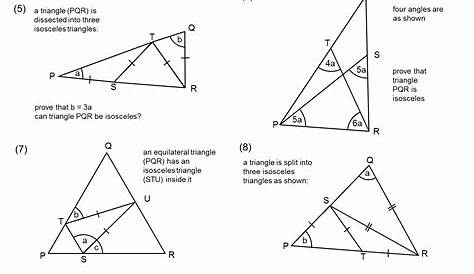 triangle proofs worksheet answers