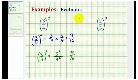 how to evaluate numbers with exponents