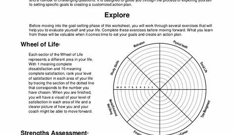life coach goal setting worksheet