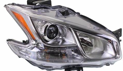 Halogen Headlight For 2009-2014 Nissan Maxima Passenger Side w/ bulb
